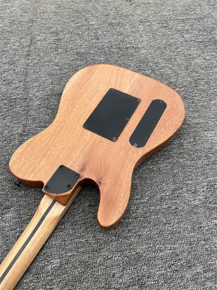 Custom 6-string electric guitar, spruce panel, log color